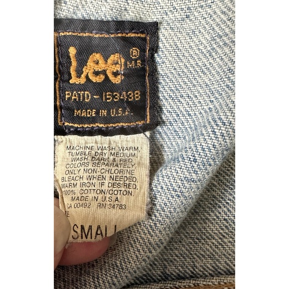 Vintage Lees Trucker‎ Jacket Denim Union Made Size Small - Picture 6 of 7